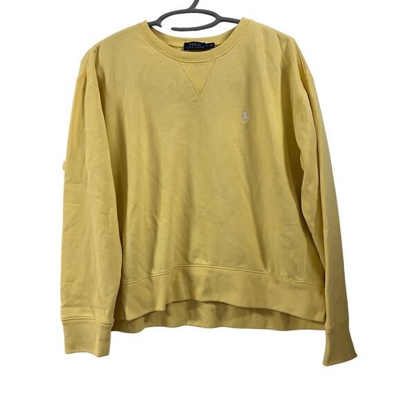 Vintage Polo Ralph Lauren Crewneck Sweatshirt Yellow Large Women's - Picture 1 of 6